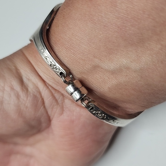 Sterling Silver Bracelet Made from Vintage Forks - Picture 6 of 6